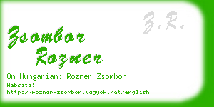 zsombor rozner business card